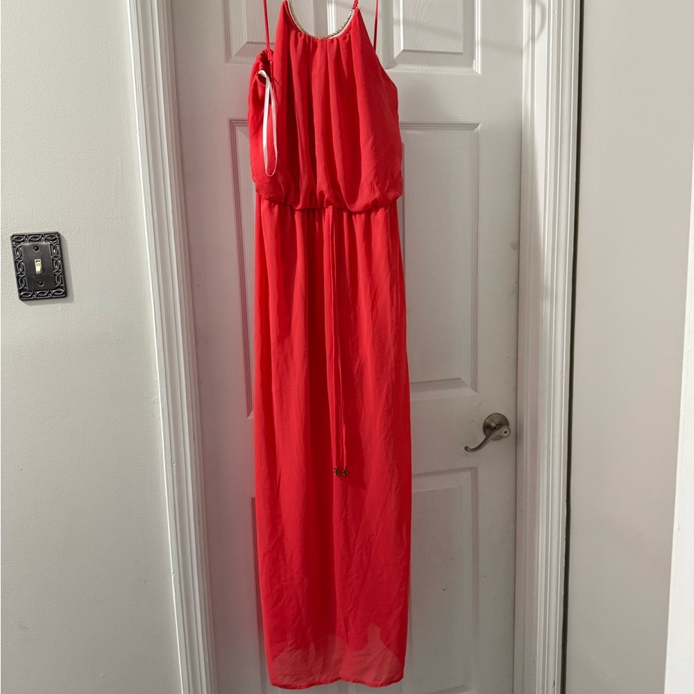 Elegant Red Maxi Dress